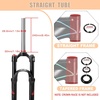 image:imageBUCKLOS Mountain Bicycle Suspension Forks 2627529 inch MTB Bike Front Fork with Preload Adjustment 100mm Travel 286mm Threadless Steerer275 inch