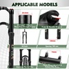 image:imageBUCKLOS YINO 24 inch MTB Air Suspension Fork 120mm Travel QR 9mm100  15mm Thru Axle Disc Brake 118 Straight Tube Manual Lockout XC AM Ultralight Mountain Bike Front ForksblackQR