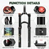 image:imageBUCKLOS YINO 24 inch MTB Air Suspension Fork 120mm Travel QR 9mm100  15mm Thru Axle Disc Brake 118 Straight Tube Manual Lockout XC AM Ultralight Mountain Bike Front ForksblackQR