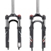image:imageBUCKLOS 20 inch Coil Folding Bike Suspension Fork Travel 50mm 286mm Threadless Straight Tube QR 9mm Crown Lockout Disc Brake Front Forks