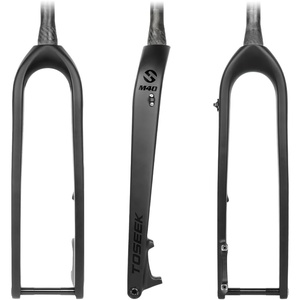 image:imageBUCKLOS 118 2627529 Rigid Full Carbon MTB Front Fork 15  110mm Thru Axle 286mm Threadless Tapered Steerer Ultralight 3K T800 Disc Brake Mountain Bike Front Forks Internal Routing