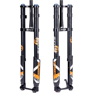 image:imageBUCKLOS 2627529 inch Electric Mountain Bike Air Suspension Inverted Downhill ForkThru Axle Boost 15x110mm Travel 140180mm Rebound Adjust 118 Straight Tapered Disc Brake Bicycle Front Forksdoubletapered29