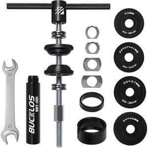 image:imageBUCKLOS Bike Headset Pressin Tool Bottom Bracket Install Tool Kit Bearing Press Tool Bicycle Repair Accessories Suitable for Most Bike headsets and Some Pressin Bottom BracketsBBTBLACK