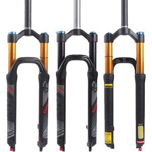 image:imageBUCKLOS LUTU 2627529 Air MTB Suspension Fork Rebound Adjust Straight Tube 286mm QR 9mm Travel 120mm ManualCrown Lockout Mountain Bike Forks Ultralight Gas Shock XC BicycleBlack