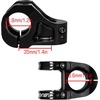 image:imageBUCKLOS 35mm Mountain Bike Stem MTB 318mm CNC Short Stems  Bicycle UltraLight Hollow Aluminum Alloy Riser Stem for E BikeDownhill XCBMXFolding BikeTrailBlack
