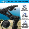 image:imageBUCKLOS Adjustable Bike Stem MTB 254mm 318mm 90110130145mm 80 Degree Bike Stem Riser for Angle Adjustment Bicycle Handlebar Extension for Commuter Bikes EBike Mountain Road Bicycles318110mm