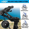 image:imageBUCKLOS Adjustable Bike Stem MTB 254mm 318mm 90110130145mm 80 Degree Bike Stem Riser for Angle Adjustment Bicycle Handlebar Extension for Commuter Bikes EBike Mountain Road Bicycles318130mm