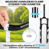 image:imageBUCKLOS Adjustable Bike Stem MTB 254mm 318mm 90110130145mm 80 Degree Bike Stem Riser for Angle Adjustment Bicycle Handlebar Extension for Commuter Bikes EBike Mountain Road Bicycles31890mm