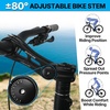 image:imageBUCKLOS Adjustable Bike Stem MTB 254mm 318mm 90110130145mm 80 Degree Bike Stem Riser for Angle Adjustment Bicycle Handlebar Extension for Commuter Bikes EBike Mountain Road Bicycles254145mm