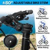 image:imageBUCKLOS Adjustable Bike Stem MTB 254mm 318mm 90110130145mm 80 Degree Bike Stem Riser for Angle Adjustment Bicycle Handlebar Extension for Commuter Bikes EBike Mountain Road Bicycles31890mm