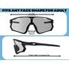image:imageBUCKLOS Photochromic Cycling Running Glasses Sports Sunglasses Goggles for Men Women UV Protection TR90 for Baseball SafetyGreygrey