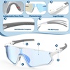 image:imageBUCKLOS Photochromic Cycling Running Glasses Sports Sunglasses Goggles for Men Women UV Protection TR90 for Baseball SafetyWhitegold