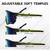 image:imageBUCKLOS Polarized Cycling Running Sunglasses for Men Women UV400 ProtectionTR90 Sun Glasses for Bike Baseball Sports SafetyBlack Framegreen Lens