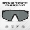 image:imageBUCKLOS Polarized Cycling Running Sunglasses for Men Women UV400 ProtectionTR90 Sun Glasses for Bike Baseball Sports SafetyBlack Framesblack Lens