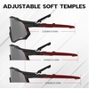 image:imageBUCKLOS Polarized Cycling Running Sunglasses for Men Women UV400 ProtectionTR90 Sun Glasses for Bike Baseball Sports SafetyBlack Framesgrey Lens