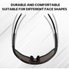 image:imageBUCKLOS Polarized Cycling Running Sunglasses for Men Women UV400 ProtectionTR90 Sun Glasses for Bike Baseball Sports SafetyBlack Frameslight Blue Lens