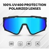 image:imageBUCKLOS Polarized Cycling Running Sunglasses for Men Women UV400 ProtectionTR90 Sun Glasses for Bike Baseball Sports SafetyBlack Frameslight Blue Lens