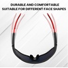 image:imageBUCKLOS Polarized Cycling Running Sunglasses for Men Women UV400 ProtectionTR90 Sun Glasses for Bike Baseball Sports SafetyBlack Framesred Lens