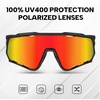 image:imageBUCKLOS Polarized Cycling Running Sunglasses for Men Women UV400 ProtectionTR90 Sun Glasses for Bike Baseball Sports SafetyBlack Framesred Lens