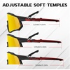 image:imageBUCKLOS Polarized Cycling Running Sunglasses for Men Women UV400 ProtectionTR90 Sun Glasses for Bike Baseball Sports SafetyBlack Framesred Lens