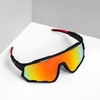 image:imageBUCKLOS Polarized Cycling Running Sunglasses for Men Women UV400 ProtectionTR90 Sun Glasses for Bike Baseball Sports SafetyBlack Framesred Lens