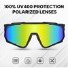 image:imageBUCKLOS Polarized Cycling Running Sunglasses for Men Women UV400 ProtectionTR90 Sun Glasses for Bike Baseball Sports SafetyBlack Framesyellow Lens