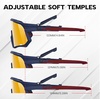 image:imageBUCKLOS Polarized Cycling Running Sunglasses for Men Women UV400 ProtectionTR90 Sun Glasses for Bike Baseball Sports SafetyBlue Framesred Lens