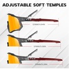 image:imageBUCKLOS Polarized Cycling Running Sunglasses for Men Women UV400 ProtectionTR90 Sun Glasses for Bike Baseball Sports SafetyGery Framesgold Lens