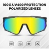 image:imageBUCKLOS Polarized Cycling Running Sunglasses for Men Women UV400 ProtectionTR90 Sun Glasses for Bike Baseball Sports SafetyGery Framesgold Lens