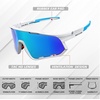 image:imageBUCKLOS Polarized Cycling Running Sunglasses for Men Women UV400 ProtectionTR90 Sun Glasses for Bike Baseball Sports SafetyWhite Framesblue Lens