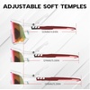 image:imageBUCKLOS Polarized Cycling Running Sunglasses for Men Women UV400 ProtectionTR90 Sun Glasses for Bike Baseball Sports SafetyWhite Framespink Lens