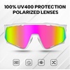 image:imageBUCKLOS Polarized Cycling Running Sunglasses for Men Women UV400 ProtectionTR90 Sun Glasses for Bike Baseball Sports SafetyWhite Framespink Lens