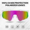 image:imageBUCKLOS Polarized Cycling Running Sunglasses for Men Women UV400 ProtectionTR90 Sun Glasses for Bike Baseball Sports SafetyWhite Framespurple Lens