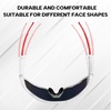 image:imageBUCKLOS Polarized Cycling Running Sunglasses for Men Women UV400 ProtectionTR90 Sun Glasses for Bike Baseball Sports SafetyWhite Framesred Lens