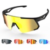 image:imageBUCKLOS Polarized Sunglasses Cycling for Men WomenUV400 Protection Sun Glasses Goggles for Baseball Fishing Running SportsBlackgold