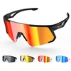 image:imageBUCKLOS Polarized Sunglasses Cycling for Men WomenUV400 Protection Sun Glasses Goggles for Baseball Fishing Running SportsBlackred