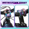 image:imageBUCKLOS Skull 318mm MTB Stem 35mm Mountain Bike Handlebars Short Stems 1 18 UltraLight Hollow CNC Aluminum Alloy Riser Bicycle Stem for AM XC BMX EBike Downhill Trail Folding BikeMulticolor