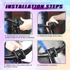 image:imageBUCKLOS Skull 318mm MTB Stem 35mm Mountain Bike Handlebars Short Stems 1 18 UltraLight Hollow CNC Aluminum Alloy Riser Bicycle Stem for AM XC BMX EBike Downhill Trail Folding BikeMulticolor