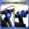 image:imageBUCKLOS Skull 318mm MTB Stem 35mm Mountain Bike Handlebars Short Stems 1 18 UltraLight Hollow CNC Aluminum Alloy Riser Bicycle Stem for AM XC BMX EBike Downhill Trail Folding BikeBlue