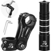 image:imageBUCKLOS Adjustable Bike Stem Mountain Bike Stem Riser Extender 318mm Handlebar Stem Adjustable 80 Degree 286mm Stem Extender for MTBRoadEBikesBMXAdjustable stem 110mmStem riser 155mm