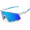 White Frames+blue Lens