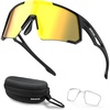 image:imageBUCKLOS Polarized Sunglasses Cycling for Men WomenUV400 Protection Sun Glasses Goggles for Baseball Fishing Running SportsBlackgold