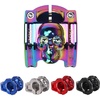 image:imageBUCKLOS Skull 318mm MTB Stem 35mm Mountain Bike Handlebars Short Stems 1 18 UltraLight Hollow CNC Aluminum Alloy Riser Bicycle Stem for AM XC BMX EBike Downhill Trail Folding BikeMulticolor