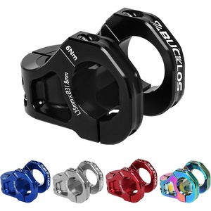 image:imageBUCKLOS 35mm Mountain Bike Stem MTB 318mm CNC Short Stems  Bicycle UltraLight Hollow Aluminum Alloy Riser Stem for E BikeDownhill XCBMXFolding BikeTrailBlack