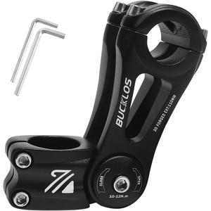 image:imageBUCKLOS Adjustable Bike Stem MTB 254mm 318mm 90110130145mm 80 Degree Bike Stem Riser for Angle Adjustment Bicycle Handlebar Extension for Commuter Bikes EBike Mountain Road Bicycles254110mm