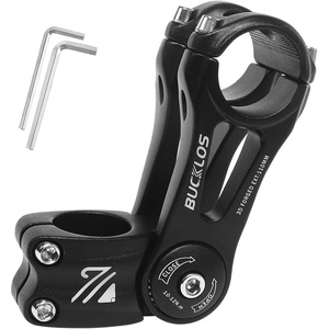 image:imageBUCKLOS Adjustable Bike Stem MTB 254mm 318mm 90110130145mm 80 Degree Bike Stem Riser for Angle Adjustment Bicycle Handlebar Extension for Commuter Bikes EBike Mountain Road Bicycles318110mm