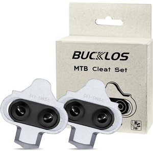 image:imageBUCKLOS Bike Cleats Compatible with Shimano SPD Clip Pedals Mountain Bike Cleats for MTBGravelIndoor CyclingSpinning Mountain Bicycle Shoes Float Adjustment BH51  BH56SilverBH56