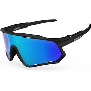 image:imageBUCKLOS Polarized Cycling Running Sunglasses for Men Women UV400 ProtectionTR90 Sun Glasses for Bike Baseball Sports SafetyBlack Frameslight Blue Lens