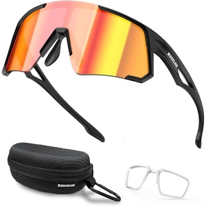 image:imageBUCKLOS Polarized Sunglasses Cycling for Men WomenUV400 Protection Sun Glasses Goggles for Baseball Fishing Running SportsBlackred