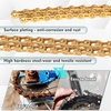 image:imageBUCKLOS 89101112 Speed Bike Chain High Performance Lightweight Bicycle Chains for Road BikeMountain BikeEbikeCompatible with Shimano SRAM Campagnolo SilverGoldGOLD